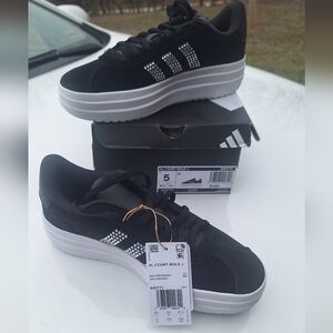 Adidas VL Court Bold J With Rhinestones